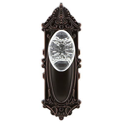 Grandeur Grandeur 810445, Double Dummy, Timeless Bronze Grande Victorian Plate with Provence Crystal Knob