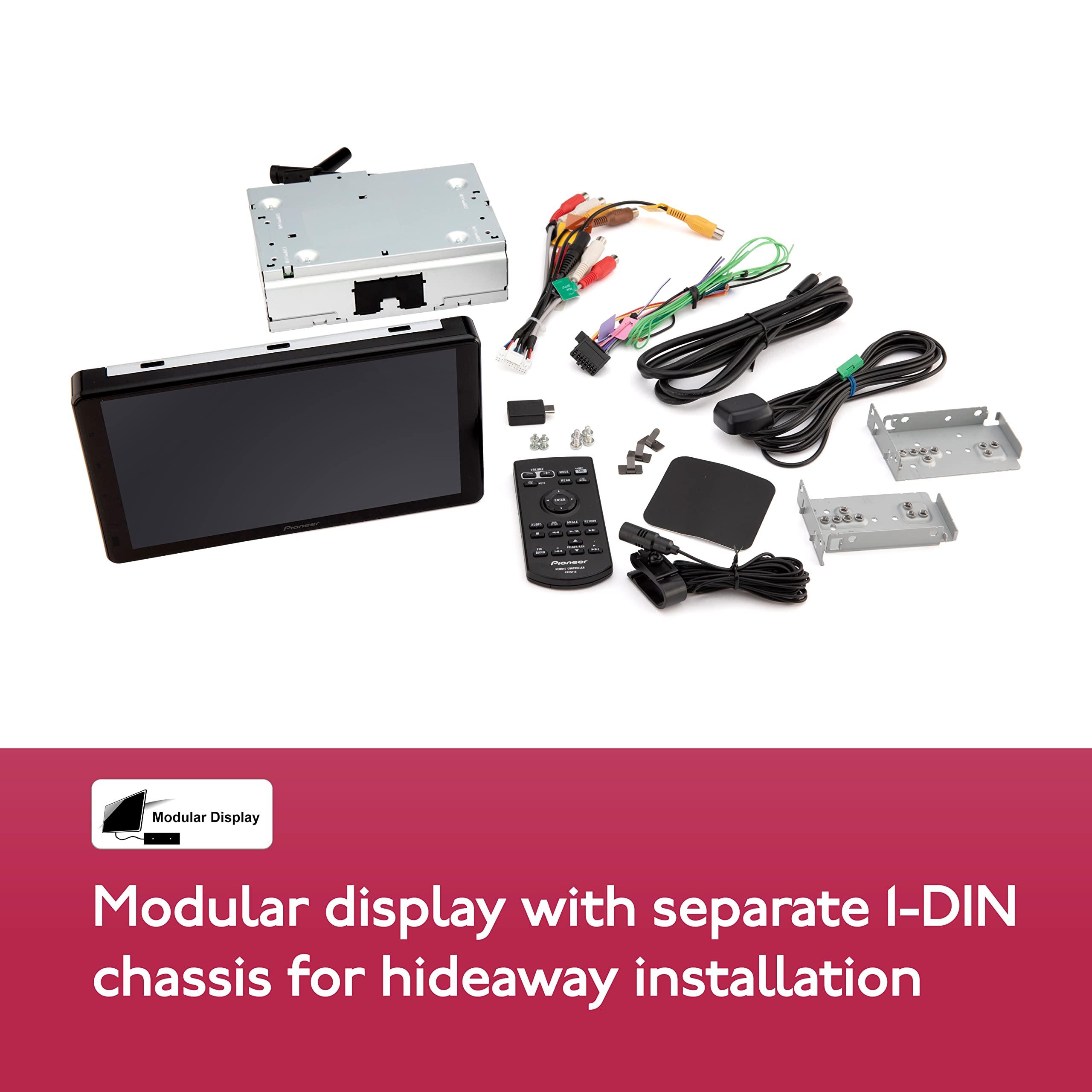 PIONEER Pioneer DMH-WC6600NEX Digital Multimedia Receiver with Wireless Apple CarPlay and Android Auto, 9\" Floating Capacitive Touchscreen, Modular Double-DIN, Built-In Bluetooth, WiFi and Amazon Alexa