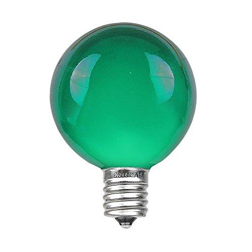 Novelty Lights Novelty Lights 25 Pack G40 Green Outdoor Globe Bulbs, Light Bulbs Glass Incandescent Bulbs with 3000 Hour Lifespan, Globe String Lights Replacement Bulbs