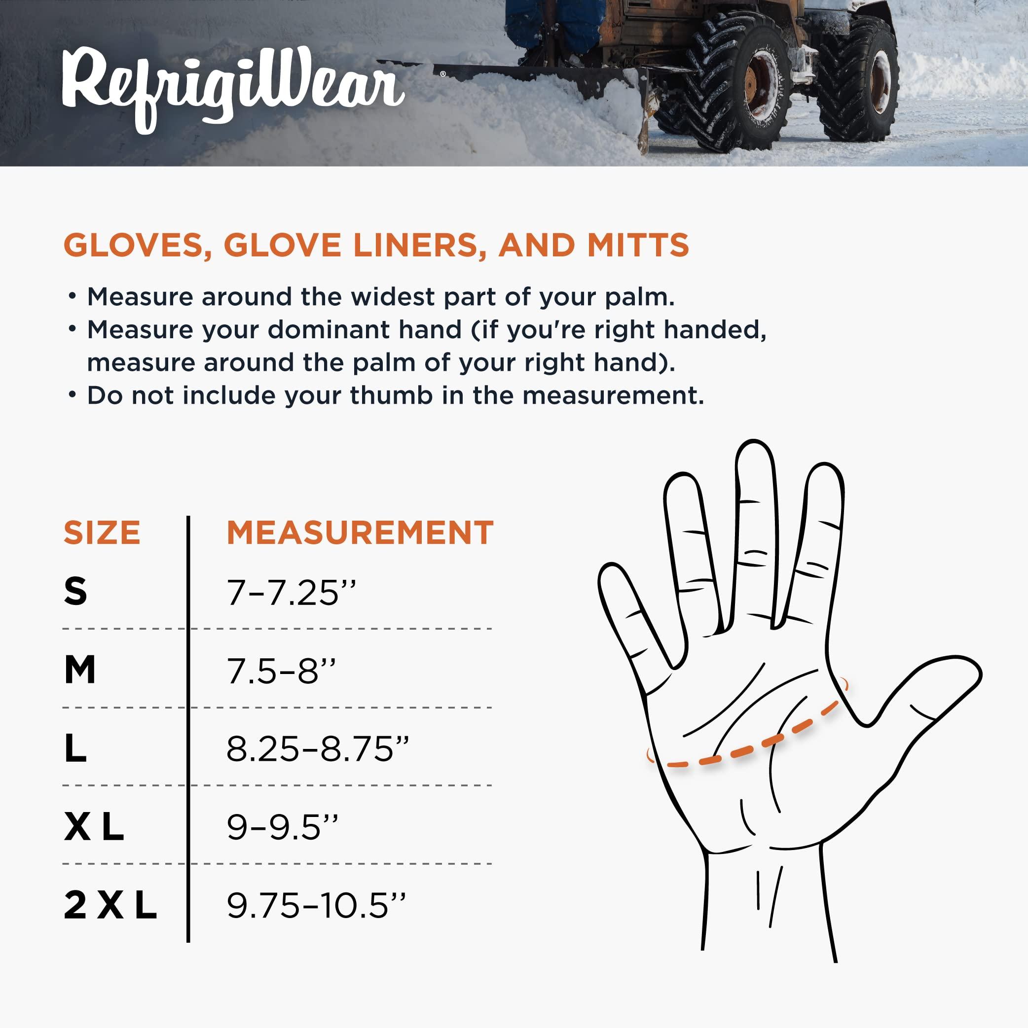RefrigiWear RefrigiWear Insulated Extreme Freezer Gloves, Winter Work Gloves, -30 F Comfort Rating (Black, X-Large)