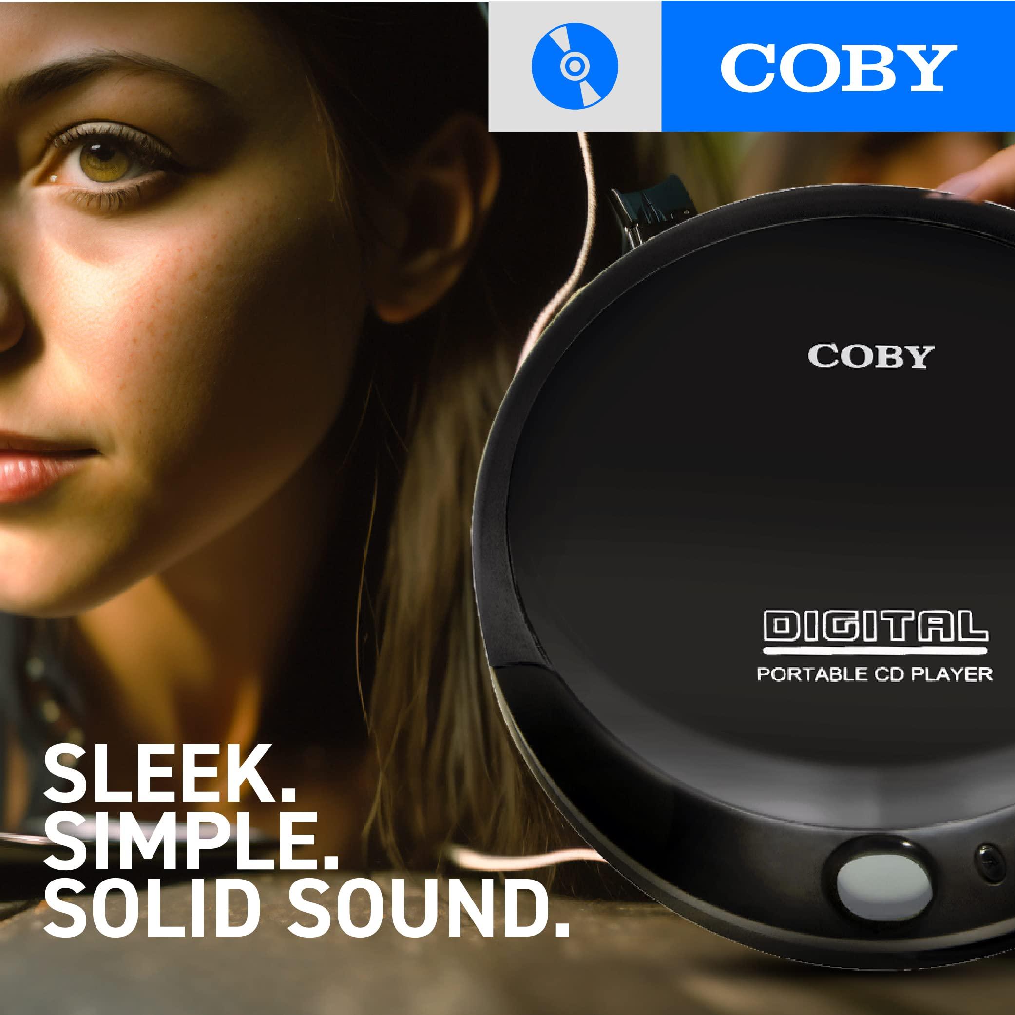 Coby Coby CD Player Portable CD Player with Headphones, 60-Sec Anti-Skip Discman Compact Disc Portable CD Player for Car, Foldable Headset for Travel or Home Use