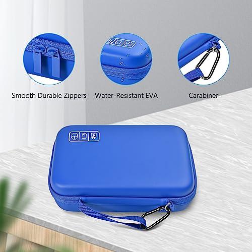 ProCase ProCase Hard Travel Electronic Organizer Case for MacBook Power Adapter Chargers Cables Power Bank Apple Magic Mouse Apple Pencil USB Flash Disk SD Card Small Portable Accessories Bag -L, Blue