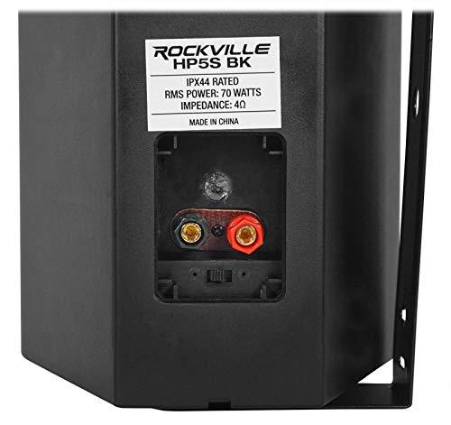 Rockville Rockville (2) HP5S BK 5.25" Outdoor/Indoor Swivel Home Theater Speakers in Black