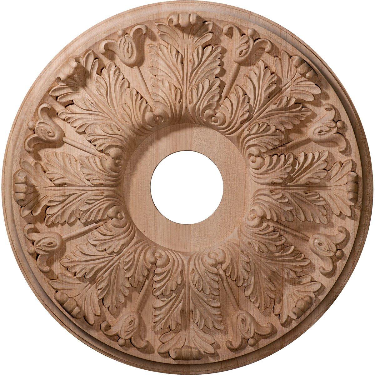 Ekena Millwork Ekena Millwork 16\"OD x 3 7/8\"ID x 1 1/8\"P Carved Florentine Ceiling Medallion, Red Oak (Fits Canopies up to 5 3/8\")
