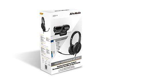 AVerMedia AVerMedia BO317 Video Conferencing Kit 1080p Webcam USB Headphone, Video Conferencing, Gaming Accessories for PC and Laptop