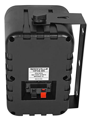 Rockville Rockville Pair HP4S BK 4" Outdoor/Indoor Swivel Home Theater Speakers in Black