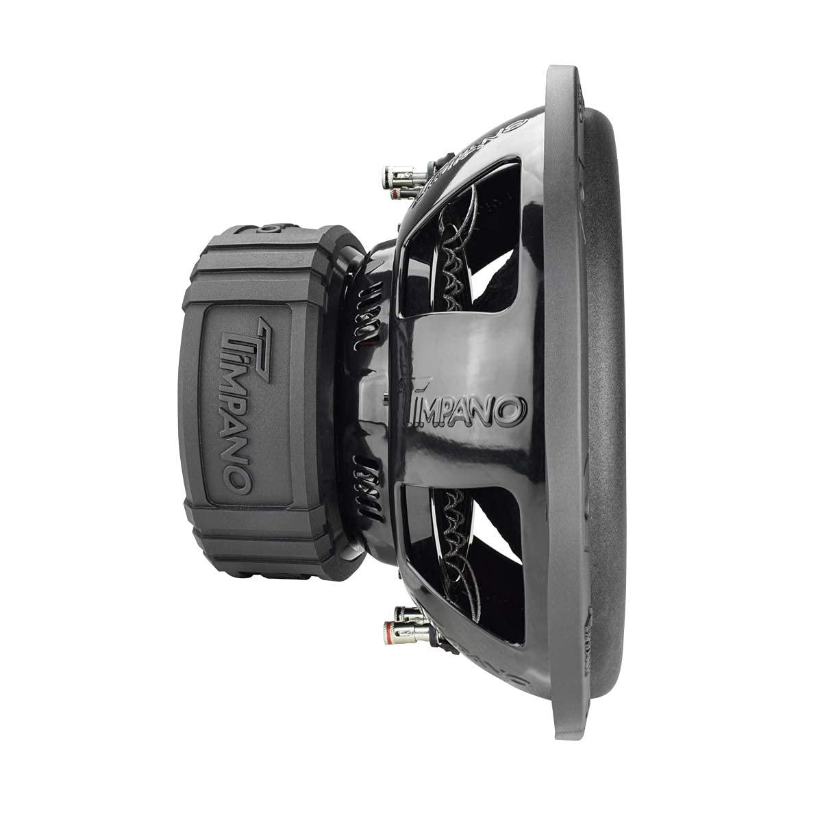 Timpano TIMPANO 12 Inch Subwoofer D4 1600 Watts Max Power Dual 4 Ohm, Subwoofer Car Audio 12 Inch 16 mm Xmax, TPT-T1500-12 D4, 2.6 In Voice Coil Double Stacked Magnet Sub woofer for Car Audio Systems (Single)