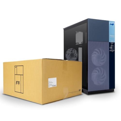 IN WIN InWin F5 Black E-ATX Full Tower Computer Case with Tempered Glass, Mesh Panels, Customizable Front Bezels, and Offers ATX Back Connect Motherboard Support