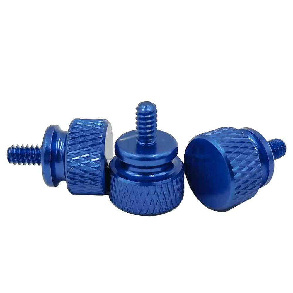 YINRUISCREW Computer Case Knurled Thumb Screws #6-32 Thumb Screws for Computer Cover PCI Slots Hard DIY,Anodized Aluminum, 10 pieces, Mulit-color (Red)