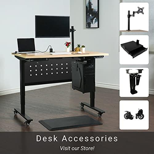 Progressive Desk 6 Plug Power Strip with USB Ports and Under Desk or Wall mounting - Black