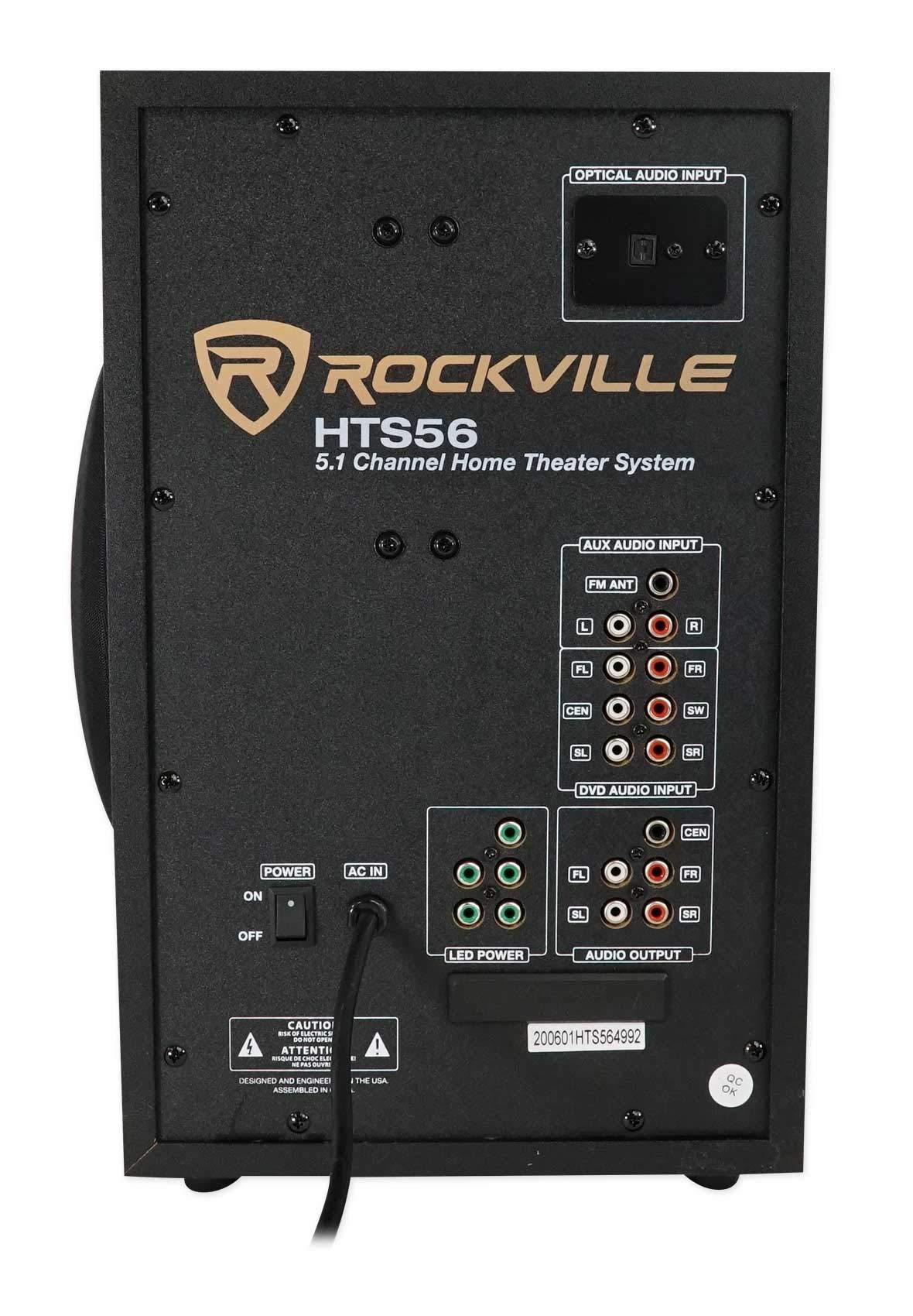 Rockville Rockville Bluetooth Home Theater Karaoke Machine System w/8" Sub + Wireless Mics