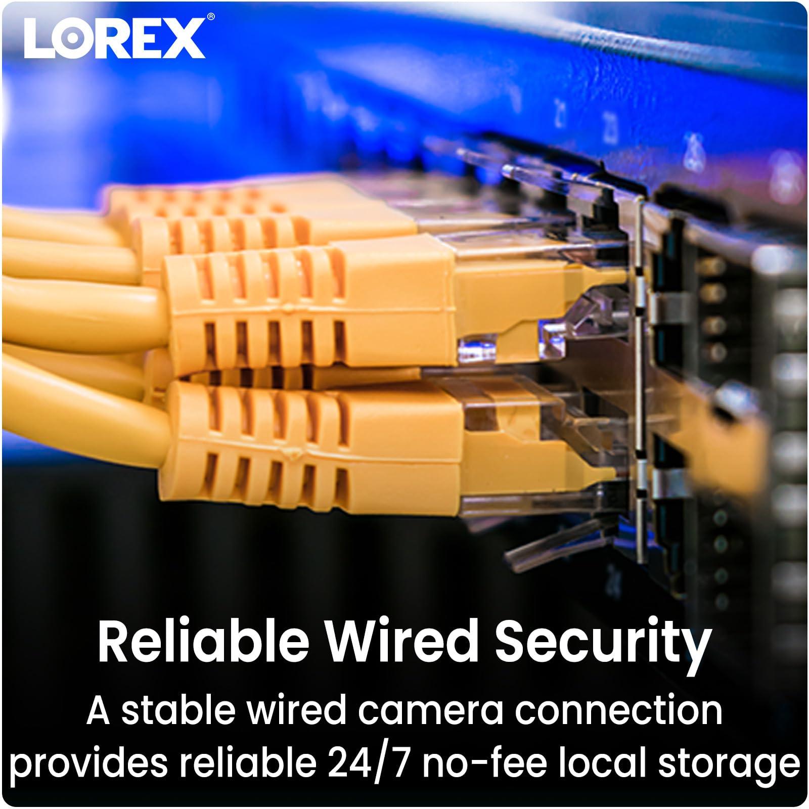 Lorex Lorex Indoor/Outdoor 4K IP Security Camera - Add-On Metal Bullet Camera for Wired Surveillance System - Smart Motion Detection, 2-Way Talk, and Color Night Vision [Requires Recorder]