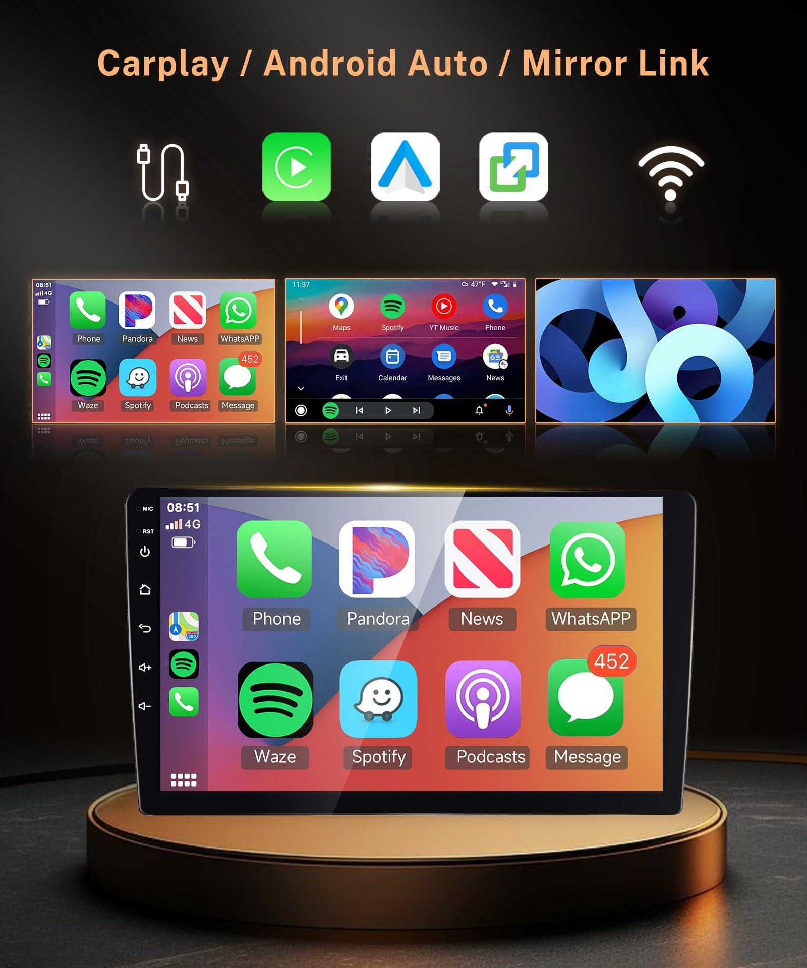 Rimoody 8 Core 4G+64G Android 13 Car Stereo Radio for Chrysler 200 200C 200S 2015-2019, Wireless Carplay Android Auto, Rimoody 9 Inch Touchscreen GPS 4G-WiFi DSP-36 Mirror Link 59-UI Themes BT FM Camera