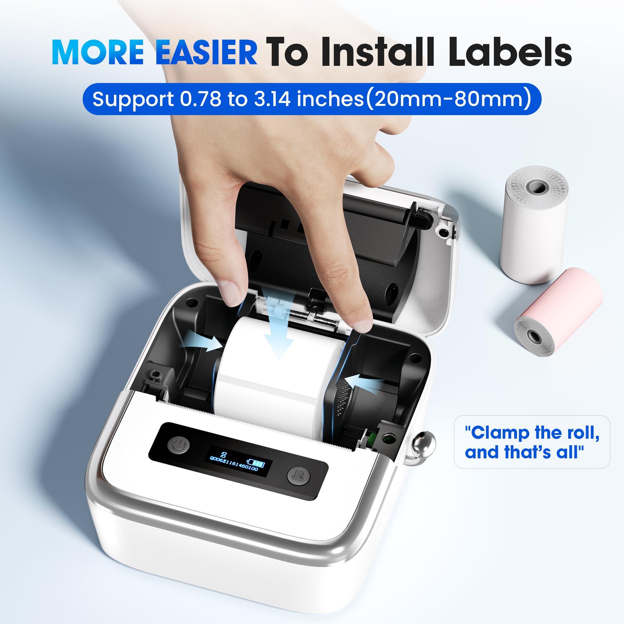 Phomemo Phomemo M250 Label Maker, 3 Inch Thermal Label Maker, Portable Barcode Label with Tape, 3 Rolls 2.75" X 3.14" Thermal Labels