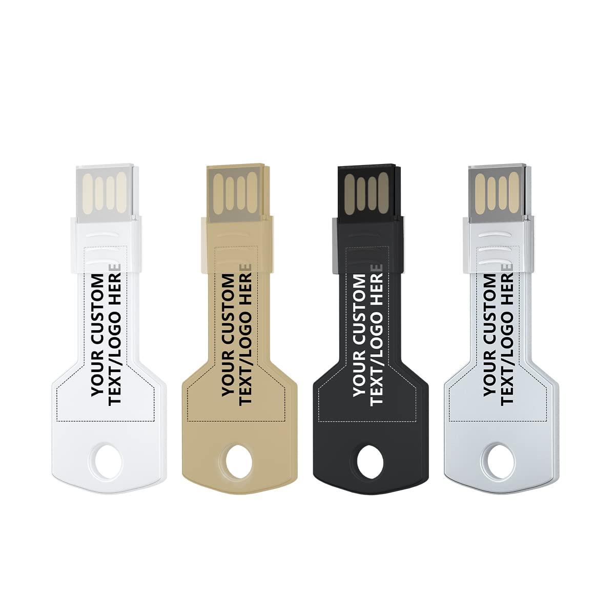 Paintechz Paintechz Custom Key USB Flash Drives 50 Pack, Personalized Logo Bulk - as Corporate Gifts and Promotional Giveaways - 32GB