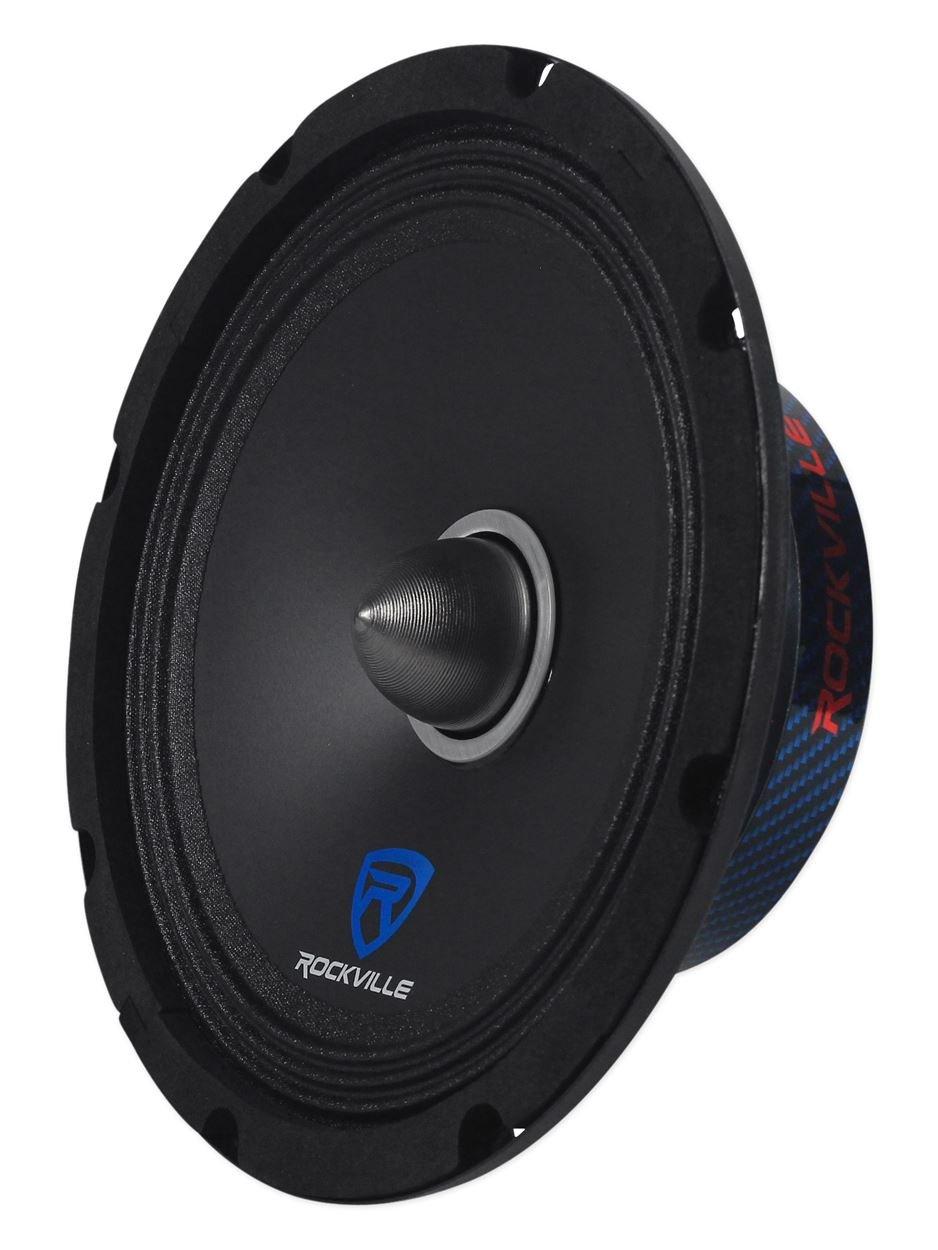 Rockville Rockville (4) RXM88 8" 500w 8 Ohm Mid-Range Drivers Speakers, Made w/Kevlar Cone