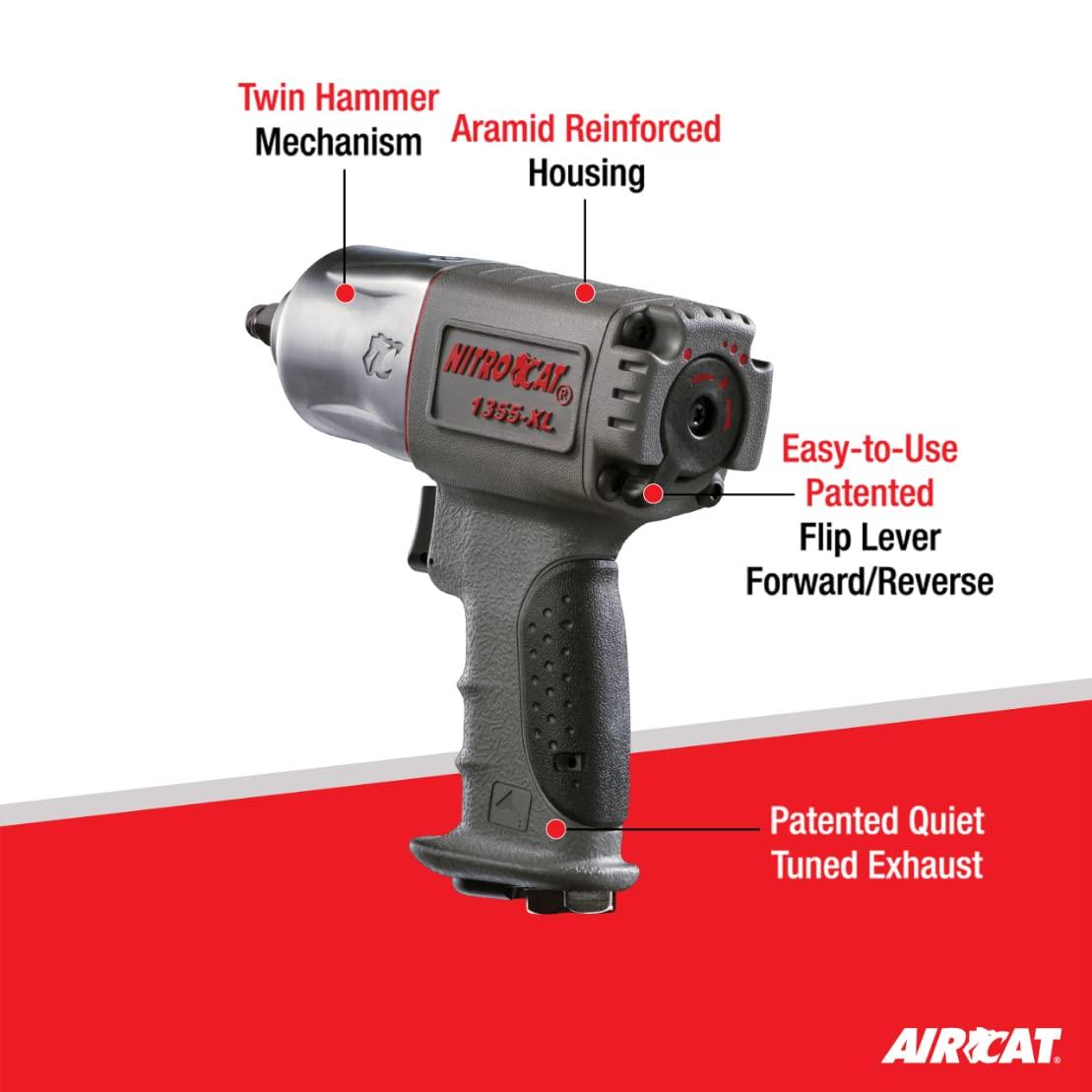 AirCat NitroCat 1355-XL 3/8-Inch Composite Air Impact Wrench