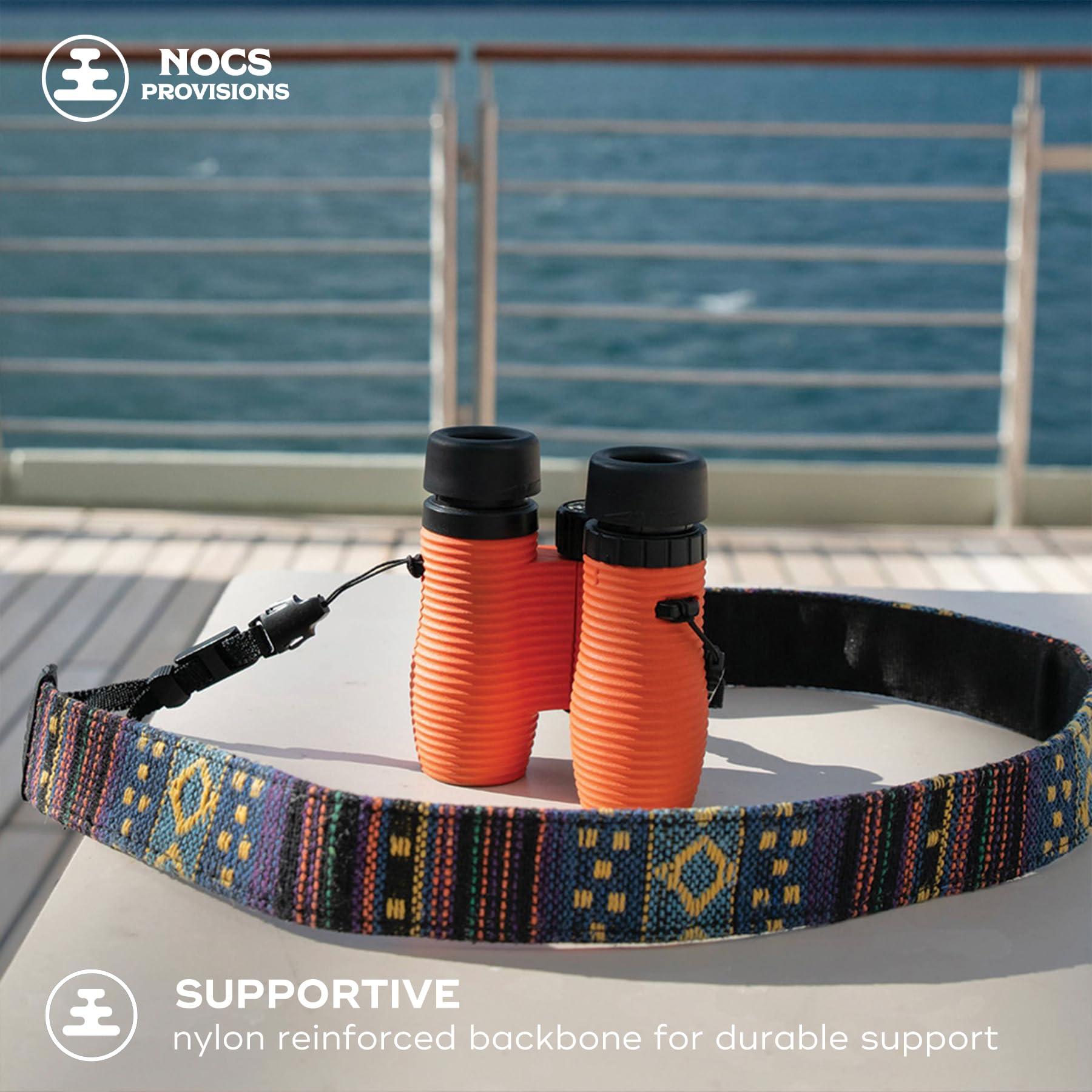 Nocs Provisions Nocs Provisions Woven Tapestry Strap, Binocular & Camera Reinforced Adjustable Fit Universal Wide Shoulder & Neck Strap for Men & Women - Midnight