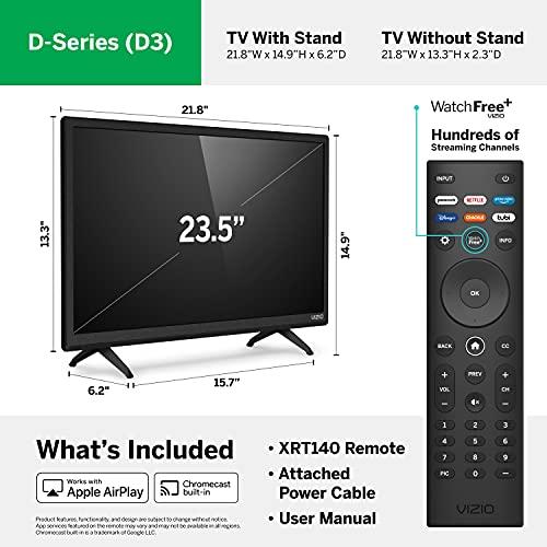 VIZIO VIZIO 24-inch D-Series 720p Smart TV with Apple AirPlay and Chromecast Built-in, Alexa Compatibility, D24h-J09, 2021 Model