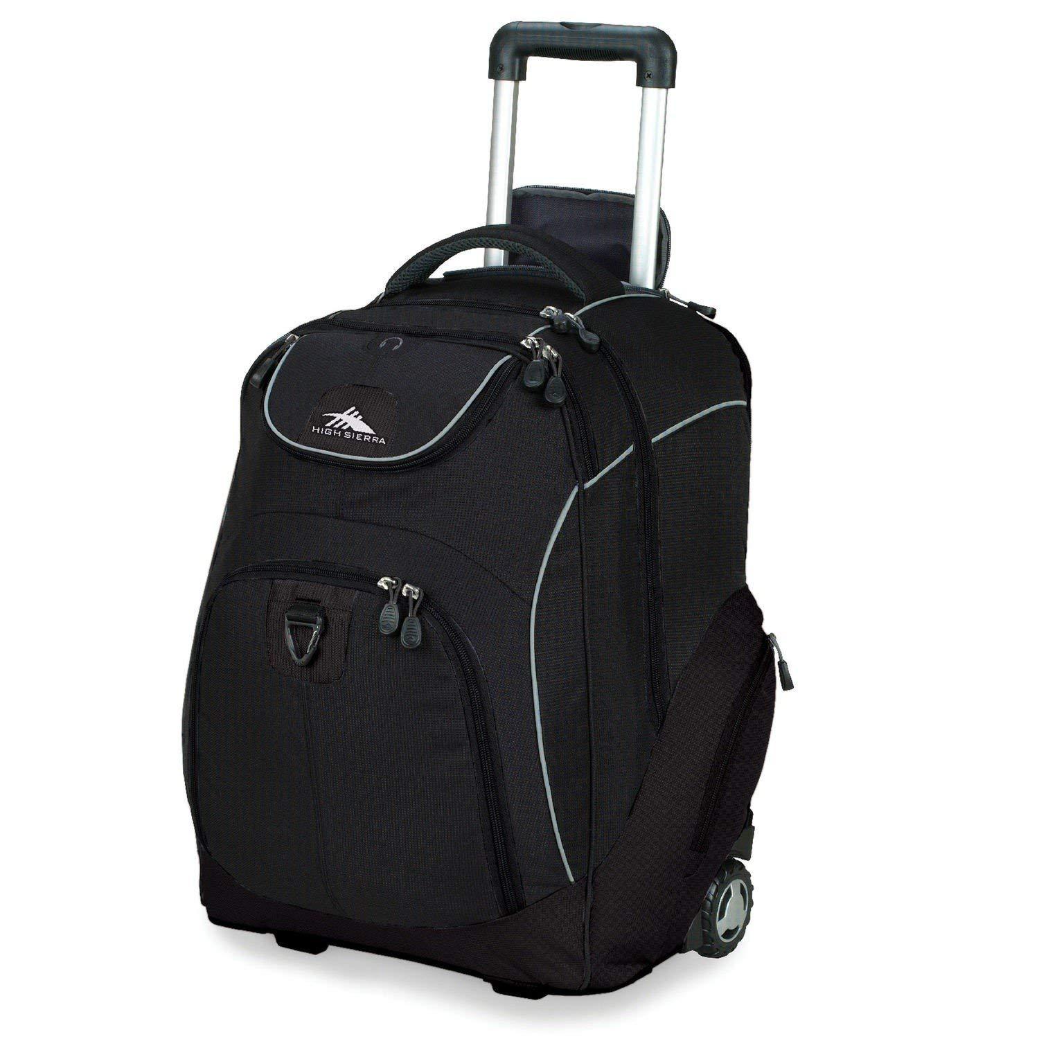 High Sierra High Sierra Powerglide Wheeled Backpack, Black, One Size