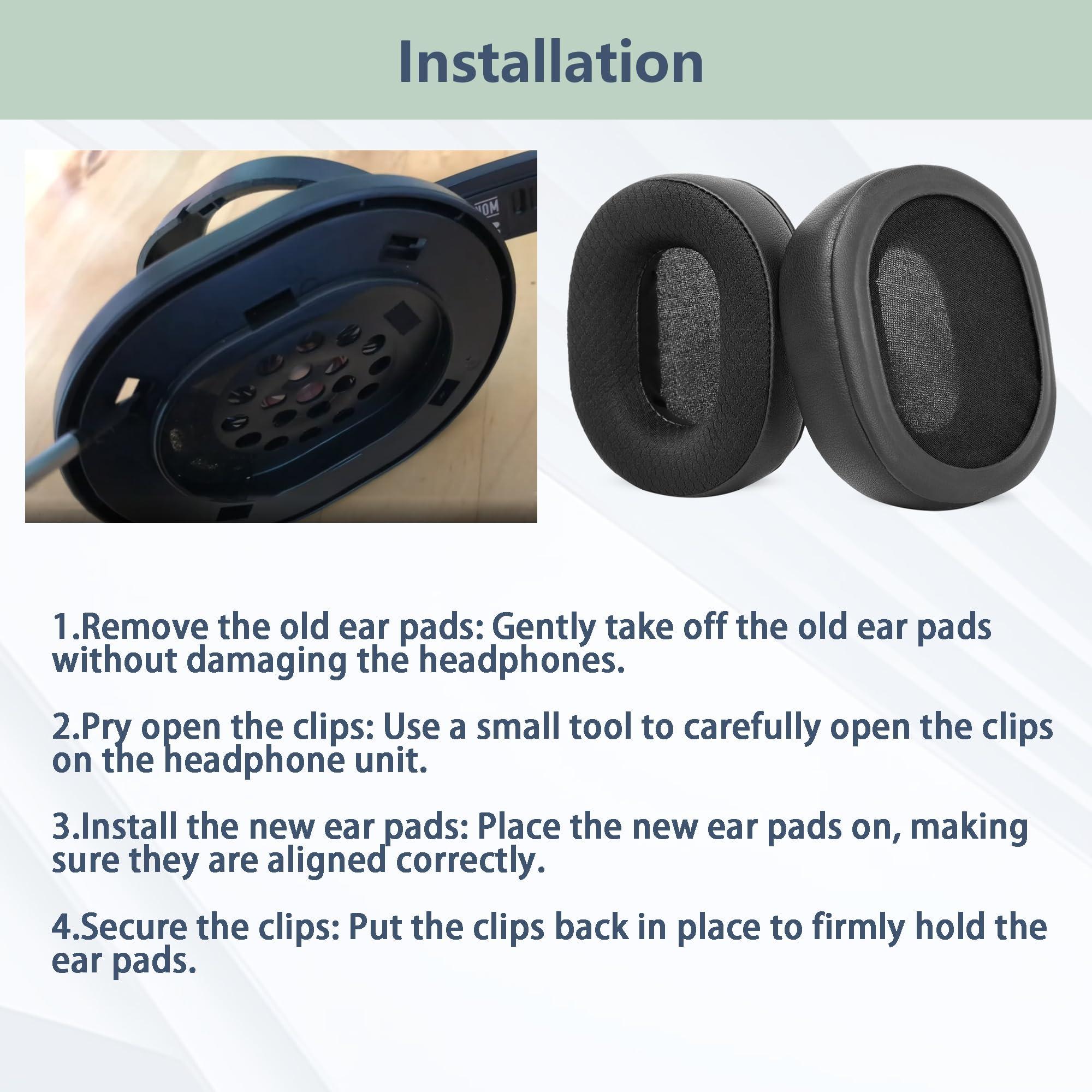 XRHTONG XRHTONG Breathable Replacement Earpads Compatible with Philips SHB7000/SHB7250/SHB9850NC/SHB7150 Headphones Ear Pads Cushion(Breathable Fabric/High Density Foam)