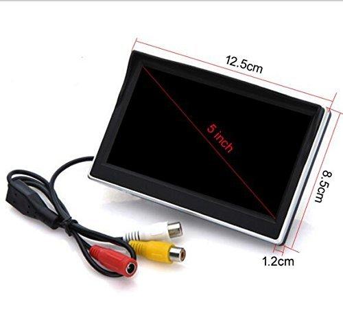 BW BW 5 Inch Digital Color TFT-LCD Car Monitor Car View Monitor with Two Brackets and Two Video Input, HD 800*480 High -resolution Picture & Full Color LCD Backlight Display for Car Rearview Backup Cameras/Car DVD/VCD/GPS/other Video Equipment