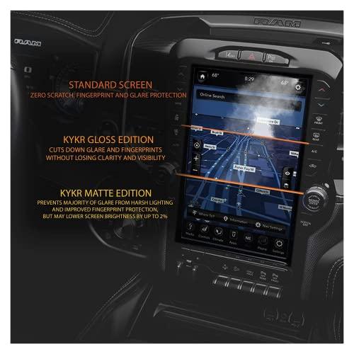 Kykr Kykr 12 Tempered Glass Screen Protector for 2019-2025 Dodge Ram 1500, 2500, 3500, 9H Hardened, Anti-Glare, and Anti-Scratch Glass, Easy to Apply, Water-Resistant Car Accessories, Matte