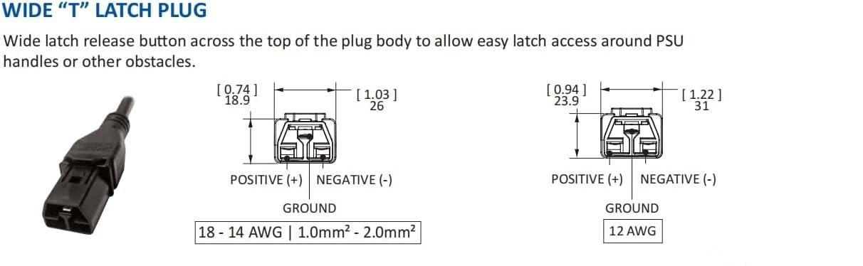 Toptekits Toptekits UK BS1363 to SAF-D-Grid T-Latch Power Cord, SAF-D-Grid T-Latch Plug to BS1363 UK Power Cable SJT 16AWG,10ft/3m (UK to Saf-D-Grid)