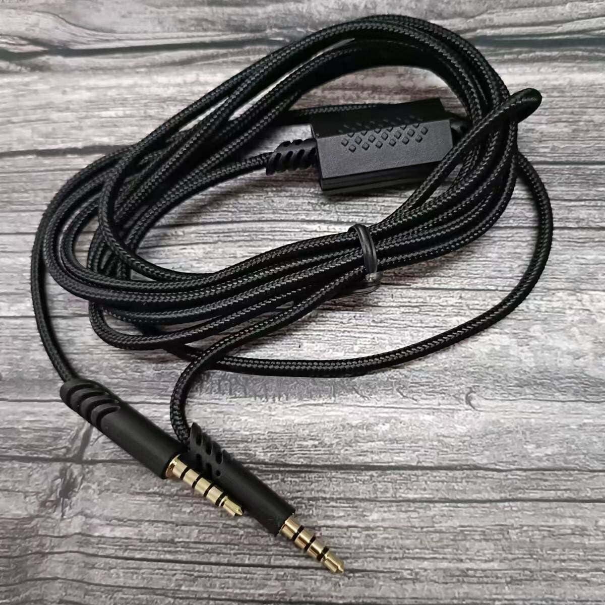 GGZZ Astro A40 TR Gaming Headsets Cable, Replacement Audio Cable Cord 3.5mm Braided Detachable with Inline Mic Mute Switch Compatible with Astro A10 A40 TR Gaming Headsets (200cm/Black)