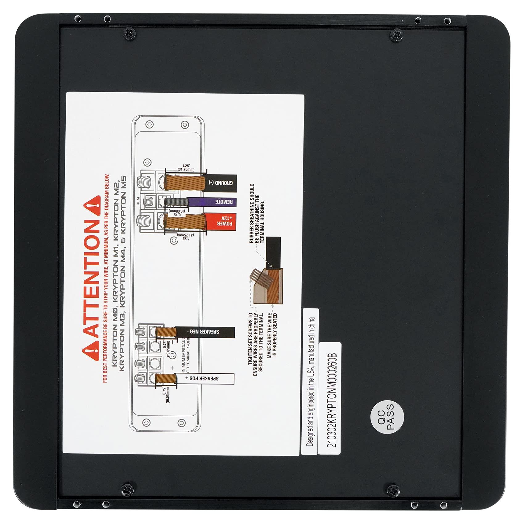 Rockville Rockville Krypton-M0 1400w Peak/350w RMS Mono 1 Ohm Car Amplifier Bundle with Rockville RWK41 4 Gauge Complete Car Amp Wiring Installation Wire Kit with RCA\'s