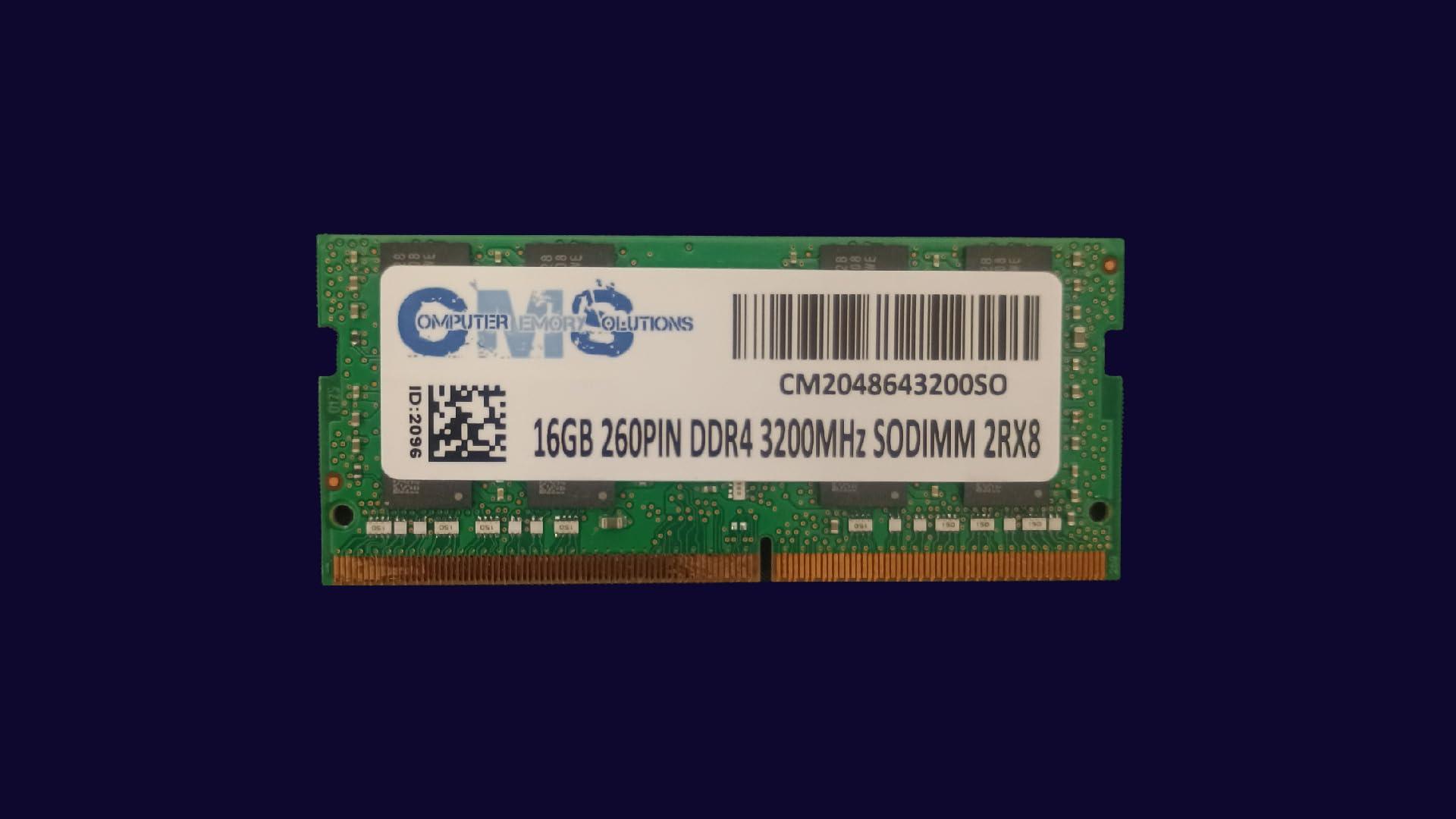 Computer Memory Solutions CMS 16GB (1X16GB) DDR4 25600 3200MHz Non ECC SODIMM Memory Ram Upgrade Compatible with Acer Aspire 5 A515-56-34A3, A517-52-59SV, A515-56-363A, A515-56T-77PS - D113
