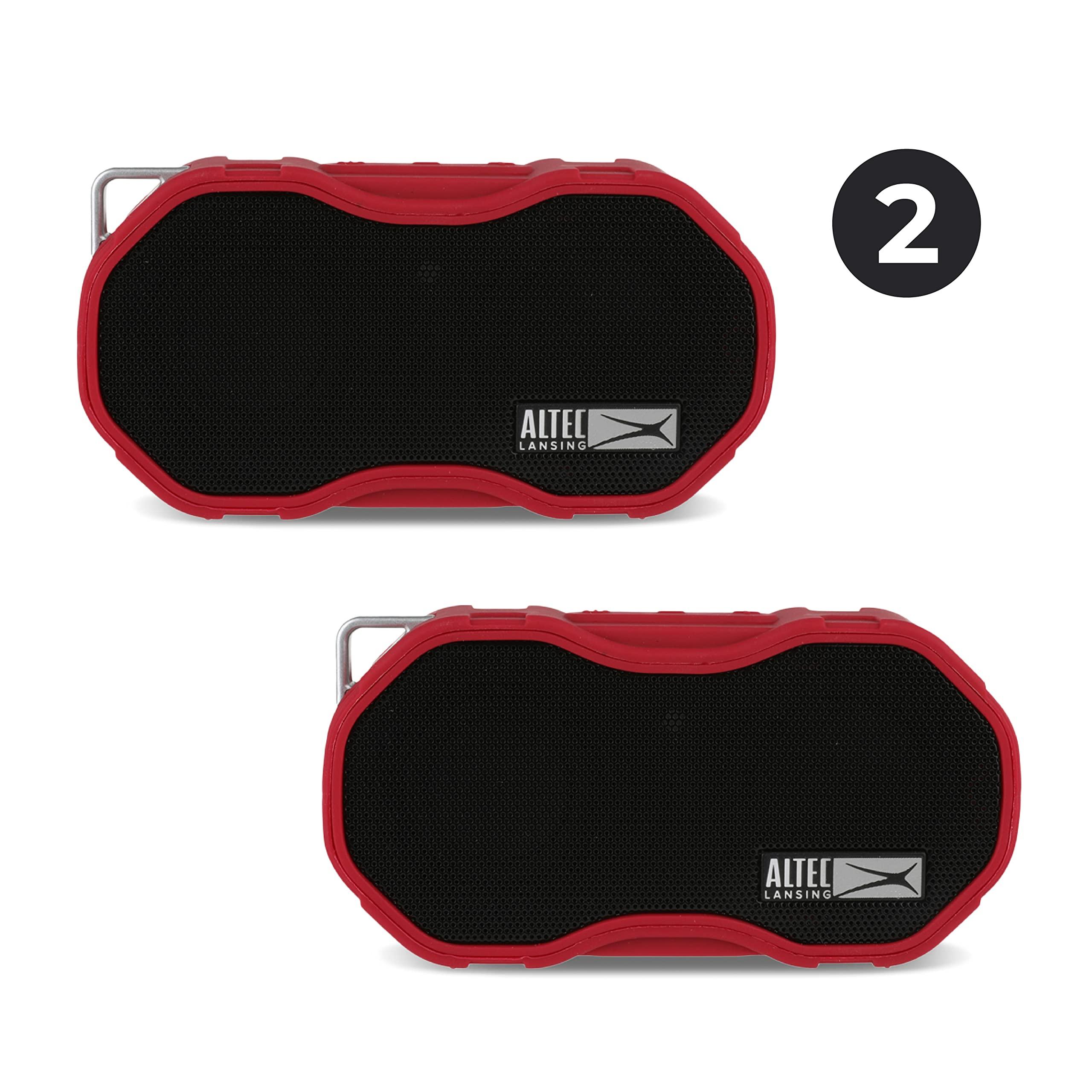 Altec Lansing Altec Lansing Baby Boom XL - Waterproof Bluetooth Speaker, Wireless & Portable Speaker for Travel & Outdoor Use, Deep Bass & Loud Sound, 2 Pack, Red