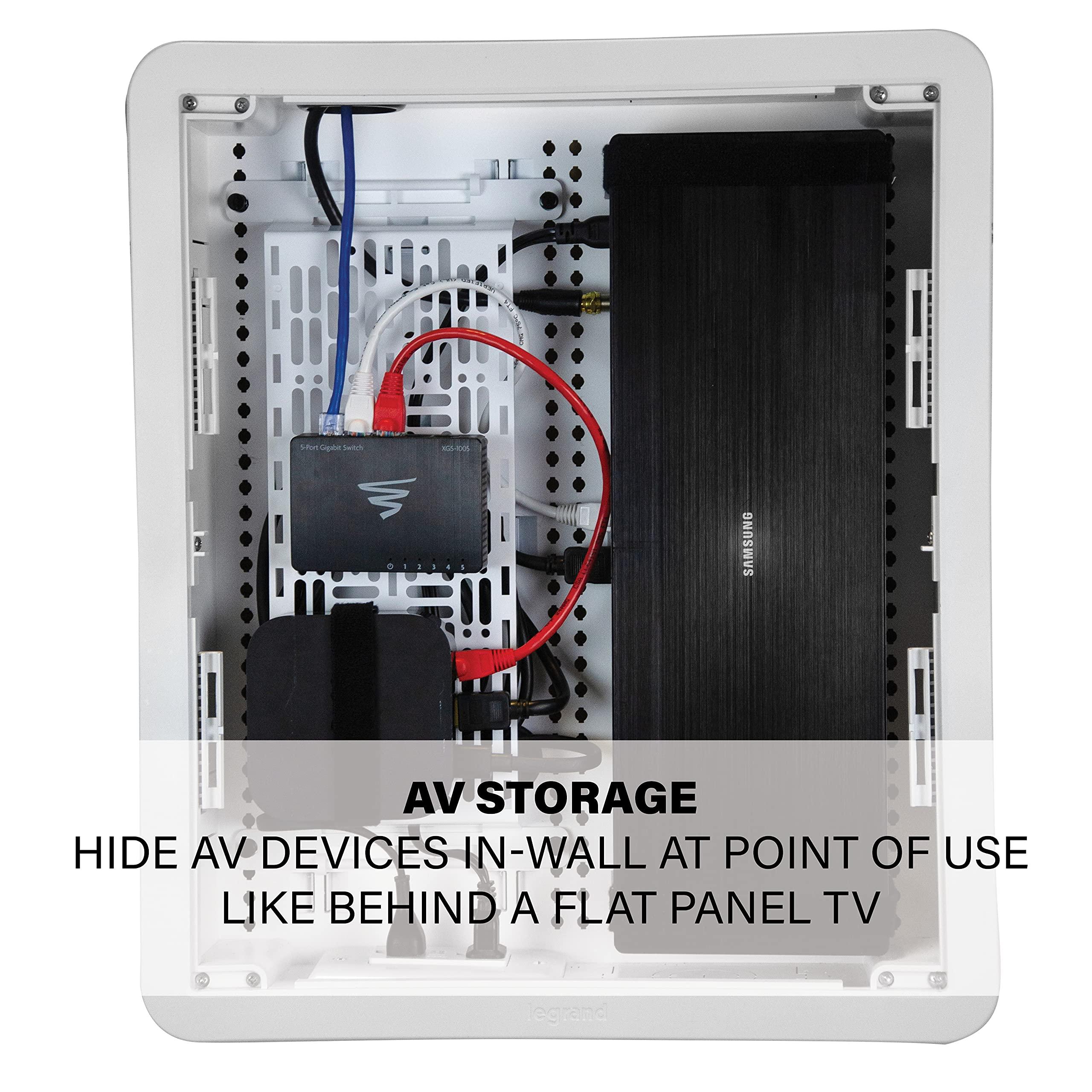 On-Q Legrand - OnQ 17 Inch Media Enclosure and On-Q AC1050-EMK Mounting Plate