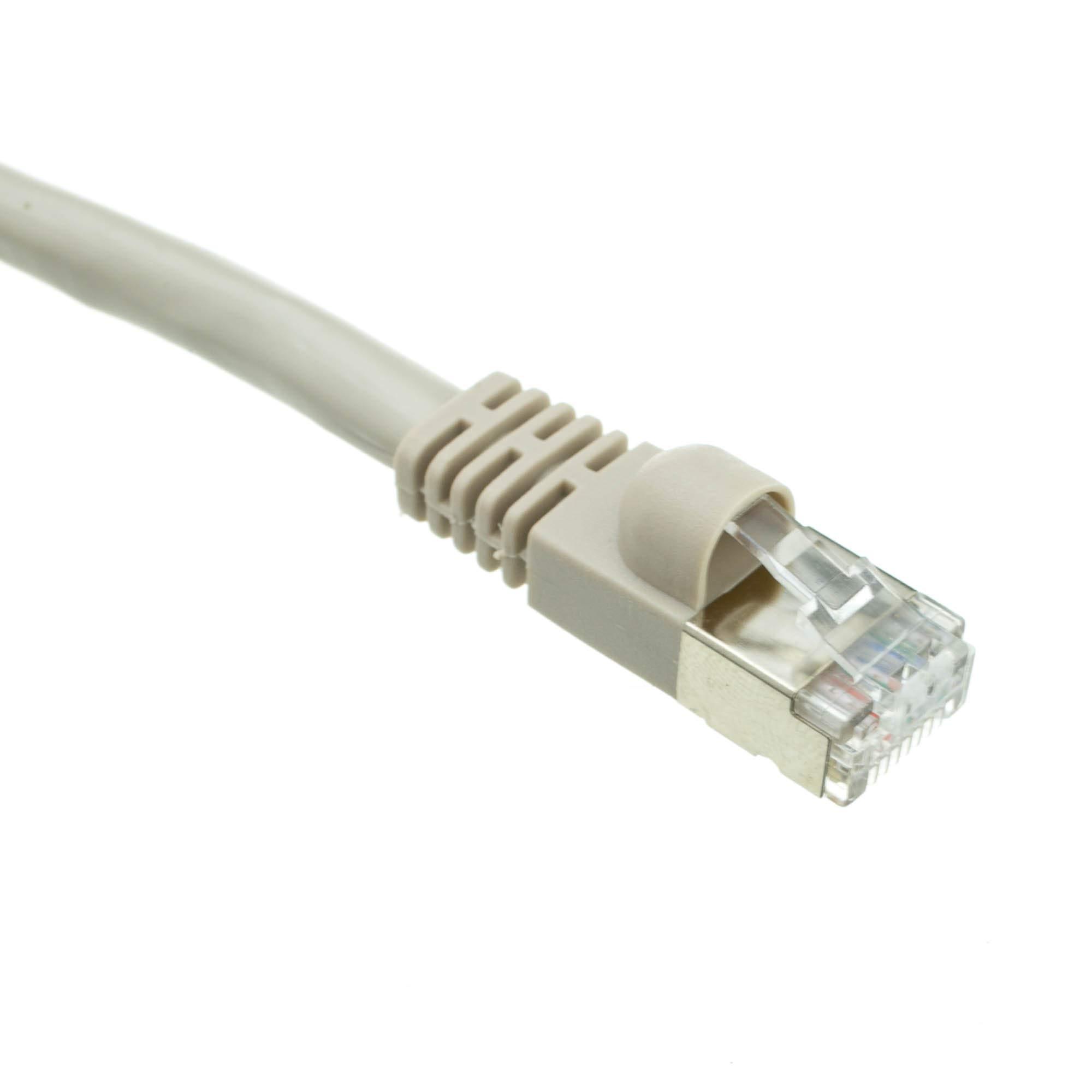 CableWholesale CableWholesale 7 Foot Gray Cat6a Ethernet Patch Cable, Snagless/Boot with RJ45 Connector, 500 MHz, 26 AWG, STP(Shielded Twisted Pair) Stranded Copper, Internet Patch Cable