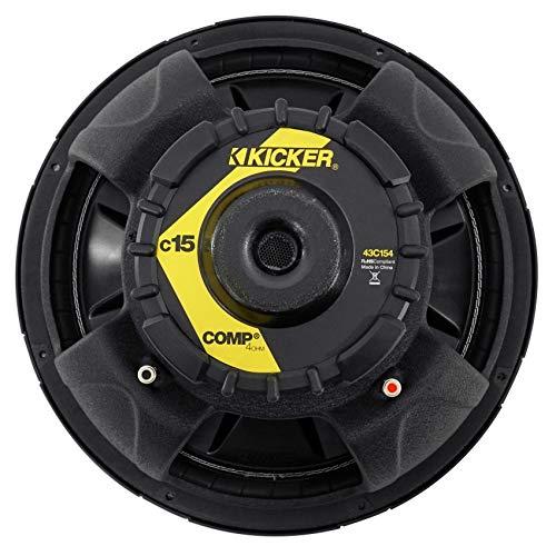 KICKER KICKER 43C154 Comp 15" 500w SVC 4-Ohm Car Audio Subwoofer Sub+Amplifier+Amp Kit