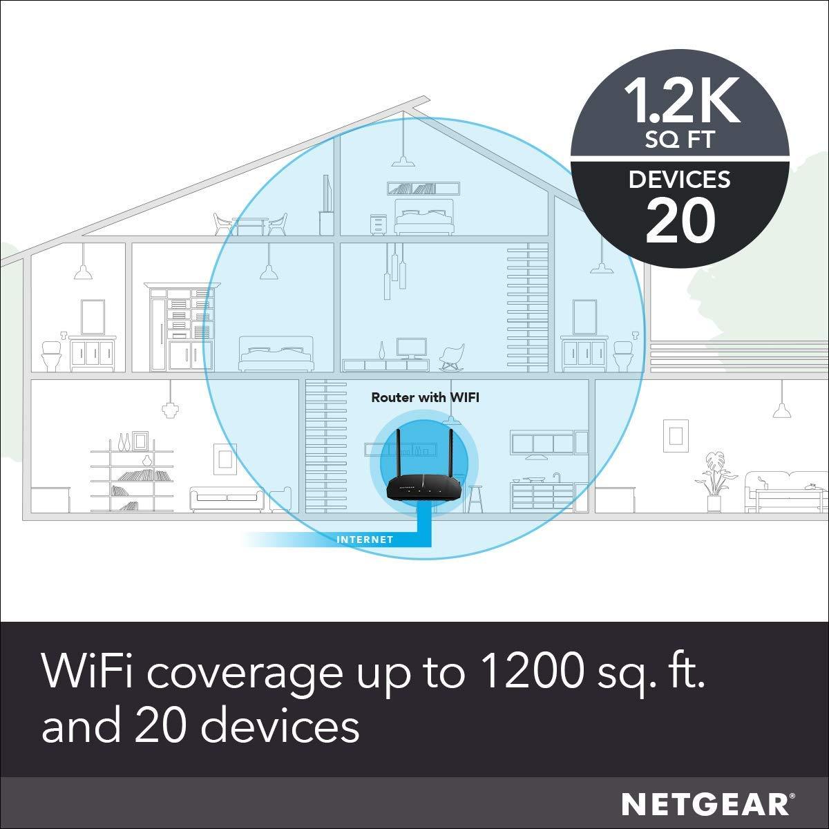 NETGEAR NETGEAR R6120-100NAR AC1200 Dual Band WiFi Router - Certified Refurbished