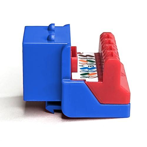 ICC ICC CAT6 EZ Keystone Jack 25-Pack with JackEasy Termination Tool Bundle - RJ45 Ethernet Cable Connectors, PoE++ Rated, UL Listed - Cat6a, Cat6, Cat5e, and Voice Keystone Jacks