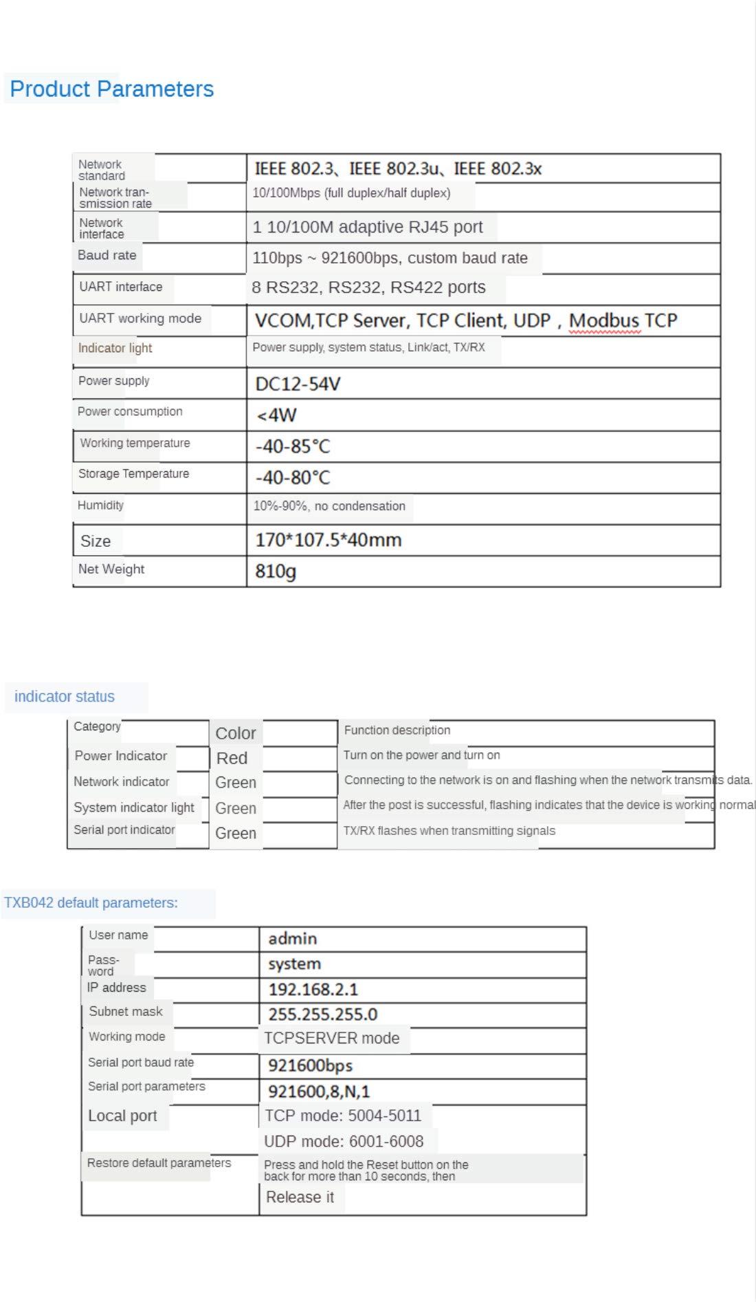 diewu diewu 8 Ports RS232 RS485 RS422 to Ethernet TCP/IP Converter Multiple Serial Device Server Switch Modbus Gateway