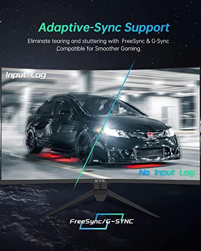 KTC KTC 32 inch Curved Gaming Monitor, 2K 170Hz Monitor, 1440P 144Hz Monitor, 1500R Frameless, 1ms, HDR, FreeSync Premium, DisplayPort/HDMI/USB, VESA Wall Mount, PC Monitor, H32S17