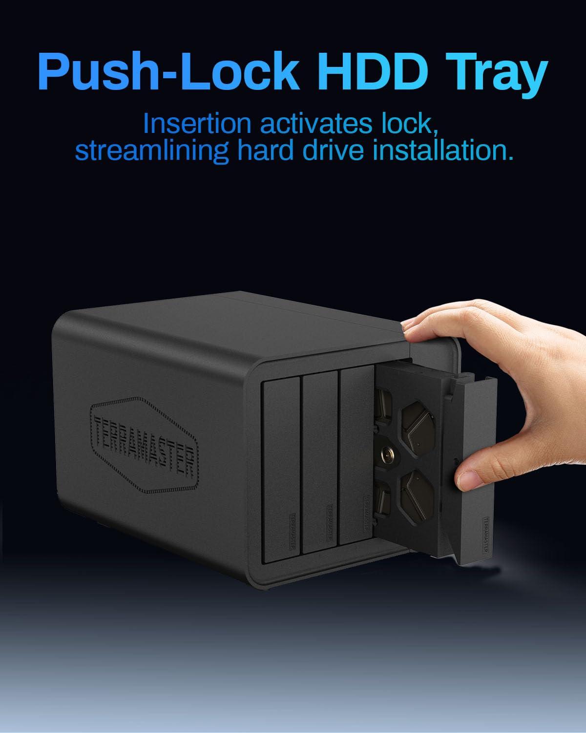 TERRAMASTER TERRAMASTER F4-424 Max NAS Storage - 4Bay Core i5 1235U 10-Cores 12-Threads, 8GB DDR5 RAM, Dual 10GbE Ports, Network Attached Storage Peak Performance for Business (Diskless)