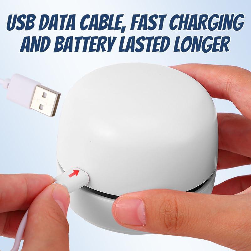 GSHLGAO GSHLGAO Desktop Vacuum Cleaner USB Charging with Vacuum Nozzle Cleaning Brush, cuteofficedeskaccessories Detachable Design & Portable Mini Table Dust Vaccum Cleaner Crumbs,
