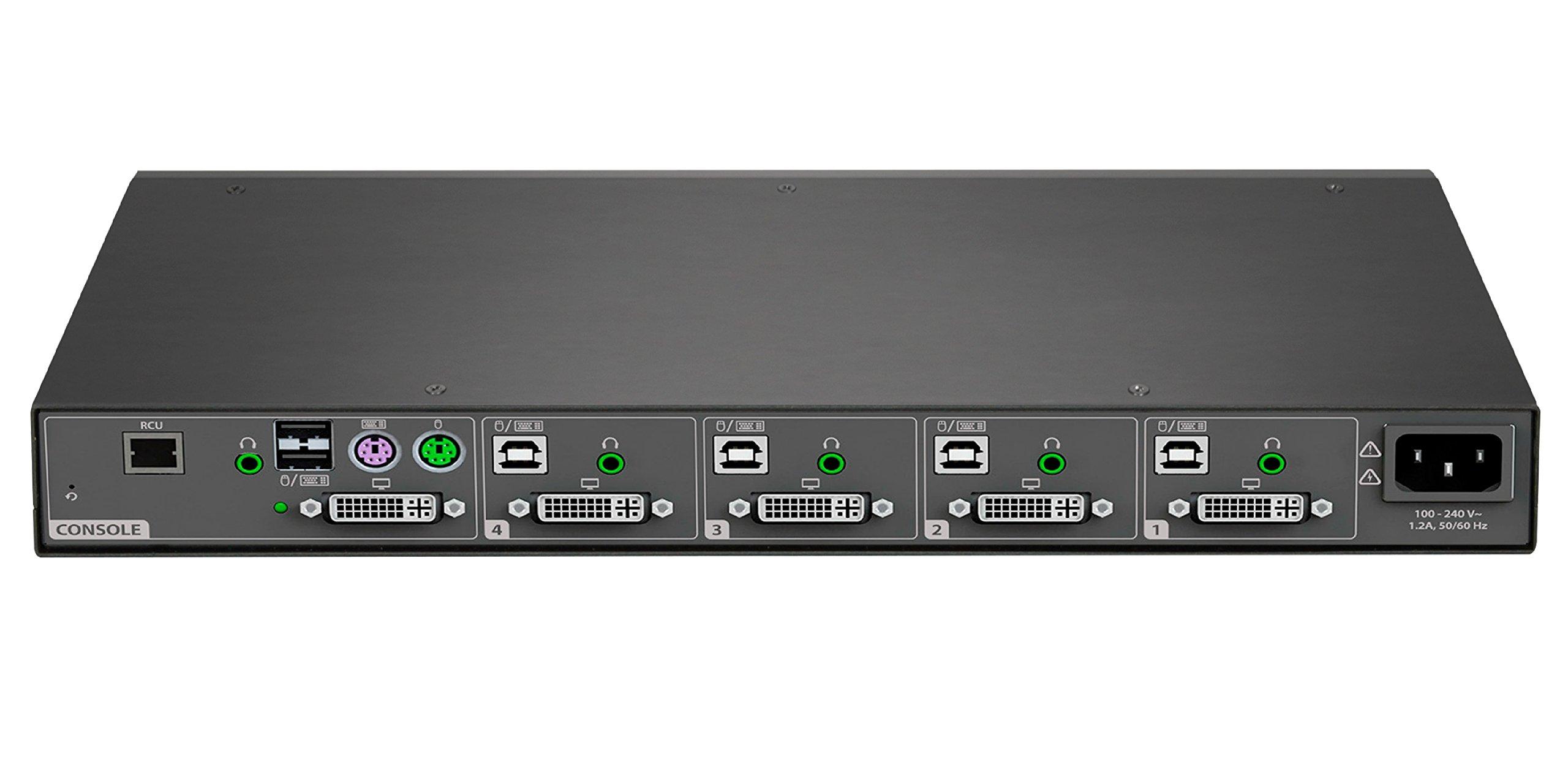 Avocent Avocent Vertiv Cybex SC840-001Secure Desktop KVM,Single Head Monitor,4 Port,Dual-Link,Secure Desktop KVM Switch,Common Access Card (CAC),Dedicated Peripheral Port (DPP),True Image Reproduction,Black