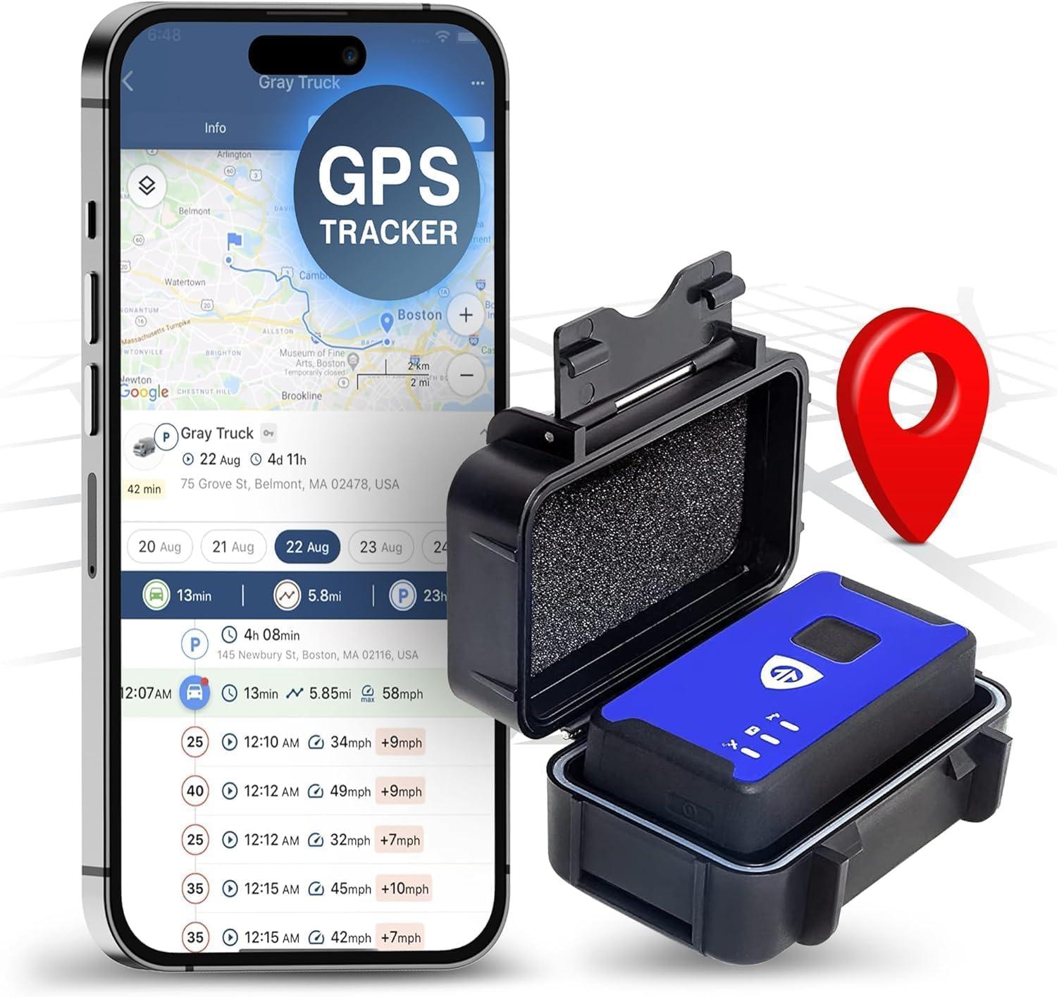 Brickhouse Security Brickhouse Car Trackers for Your Vehicle - Spark Nano 7 GPS Tracker with Magnetic Waterproof Case - Hidden Real-Time 4G LTE Vehicle Finder - GPS Tracking Device for Cars & More - Subscription Required