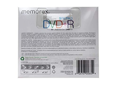 Memorex Memorex 8.5GB 8X Double Layer DVD+R (5 Pack)