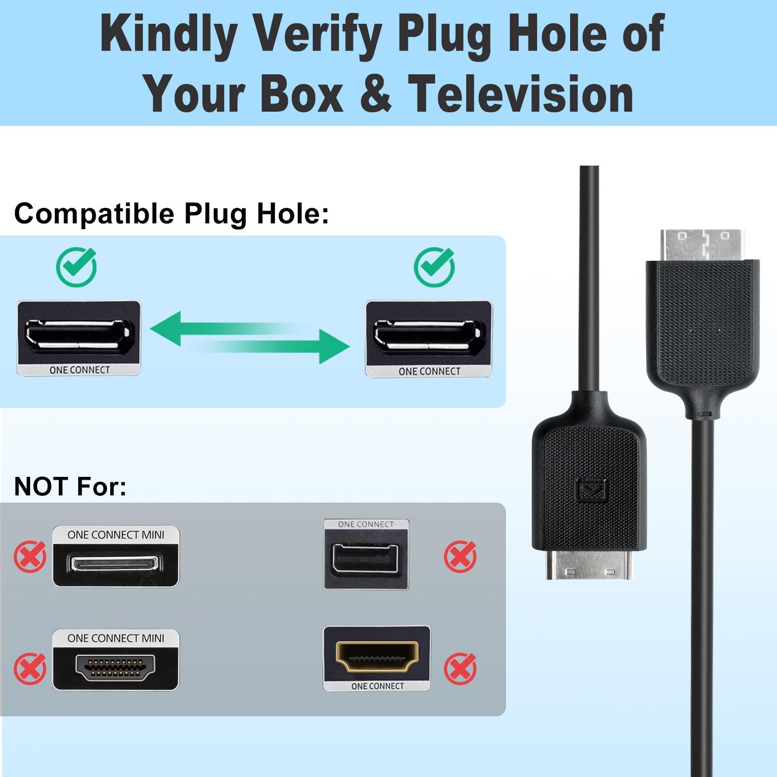 Maozhren BN39-02210A BN96-44186A BN91-17814A BN91-17814W for Samsung One Connect Cable with Holder, One Connect Cable for Samsung TV UN55KS8000F UN55KS800DF UN55KS8500F UN55KS9000F UN55KS9500F UN60KS8000F
