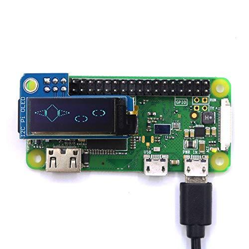 Ferwooh Ferwooh PiOLED 0.91inch OLED Screen Display Module I2C 128X32 Blue for 4B/3B/3B+/2B/B/Zero(Blue)