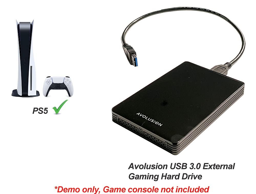 Avolusion Avolusion HD250U3-Z1-PRO 1TB USB 3.0 Portable External Gaming Hard Drive (PS5 Pre-Formatted) - 2 Year Warranty