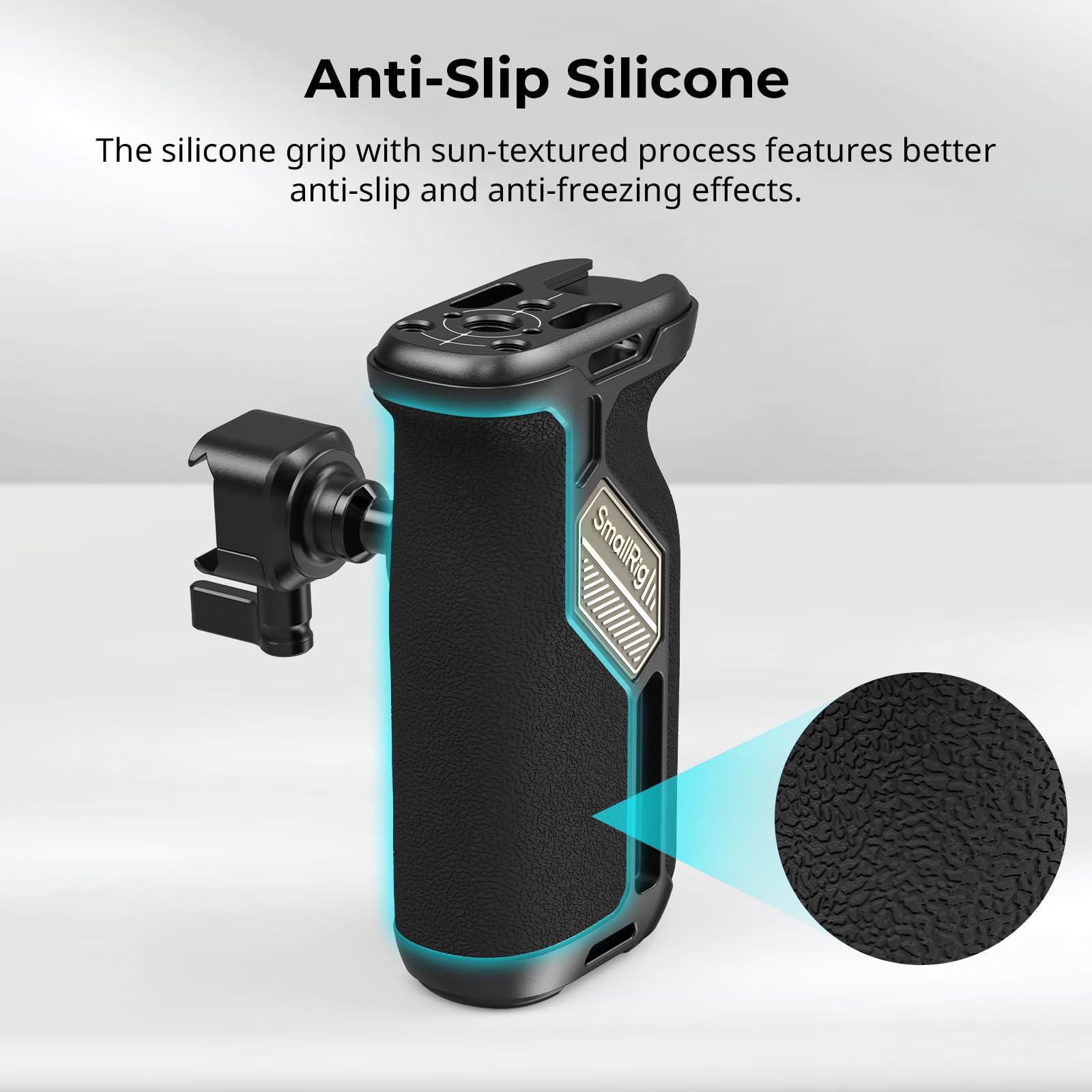 SMALLRIG SMALLRIG ZV-E10 Cage with Silicone Handle for Sony ZV-E10 and Rotatable NATO Side Handle, 360 Rotatable, Multiple Mounting Points