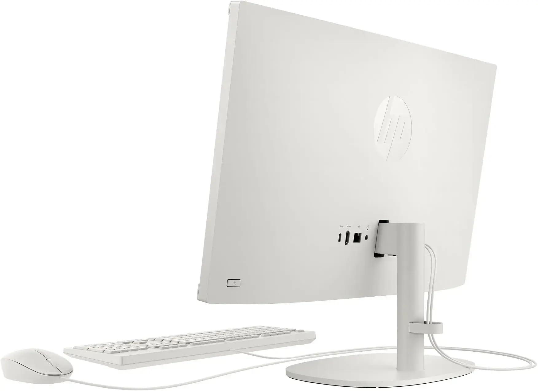 HP HP 2024 22-dg000 All-in-One Desktop 21.45" 1920 x 1080 IPS Intel Celeron Processor J4025 2-Core Intel UHD Graphics 600 16GB DDR4 512GB SSD Windows 11 Home USB Cashmere Wired Keyboard and Mouse
