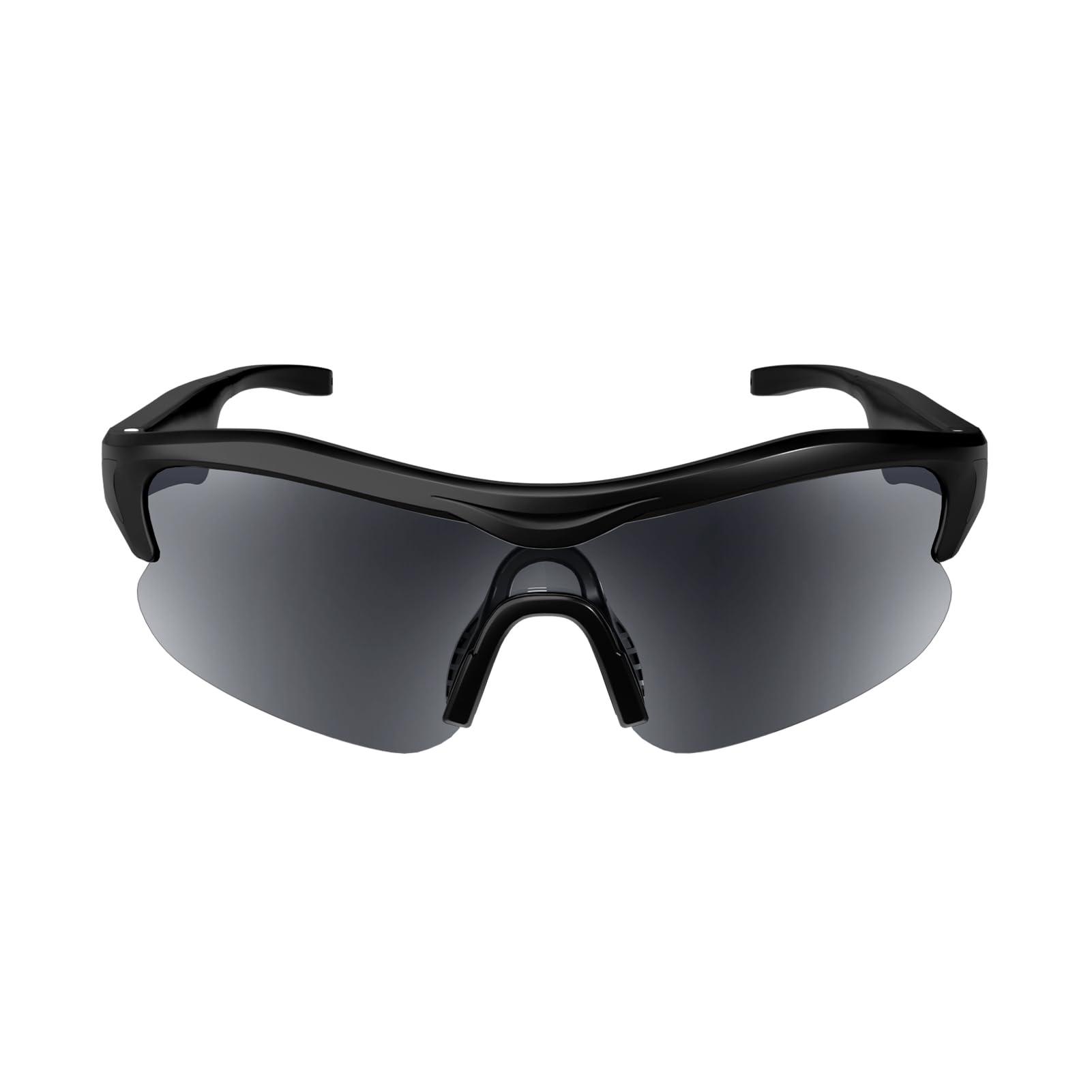 WOWRIO Cycling Bluetooth Glasses with Open-Ear Hi-Fi Audio, AI Noise-Canceling Mic, UV400 Protection, IPX4 Waterproof, All-Day Battery, Ultra-Light 40g, Wind Noise Reduction, for Biking, Running & Scootering